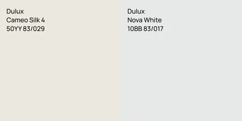 50YY 83/029 Cameo Silk 4 vs 10BB 83/017 Nova White