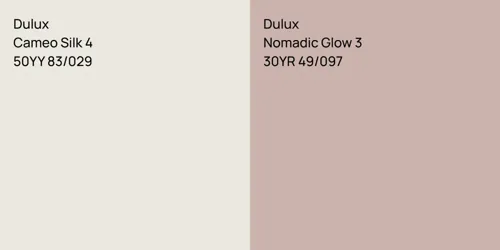 50YY 83/029 Cameo Silk 4 vs 30YR 49/097 Nomadic Glow 3