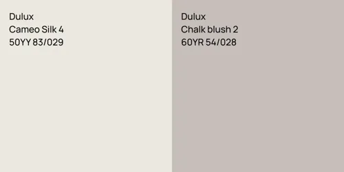50YY 83/029 Cameo Silk 4 vs 60YR 54/028 Chalk blush 2