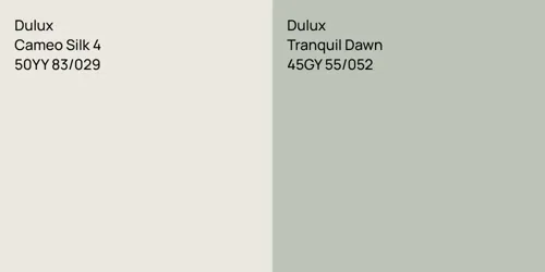 50YY 83/029 Cameo Silk 4 vs 45GY 55/052 Tranquil Dawn