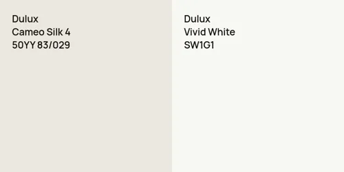 50YY 83/029 Cameo Silk 4 vs SW1G1 Vivid White