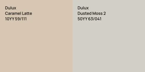 10YY 59/111 Caramel Latte vs 50YY 63/041 Dusted Moss 2