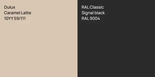 10YY 59/111 Caramel Latte vs RAL 9004  Signal black