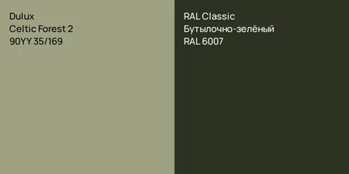 90YY 35/169 Celtic Forest 2 vs RAL 6007 Бутылочно-зелёный