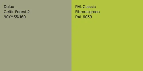 90YY 35/169 Celtic Forest 2 vs RAL 6039  Fibrous green