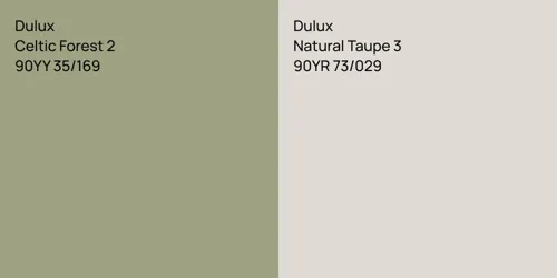 90YY 35/169 Celtic Forest 2 vs 90YR 73/029 Natural Taupe 3