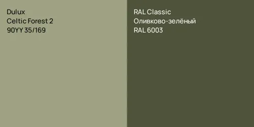 90YY 35/169 Celtic Forest 2 vs RAL 6003 Оливково-зелёный