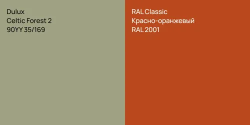 90YY 35/169 Celtic Forest 2 vs RAL 2001 Красно-оранжевый