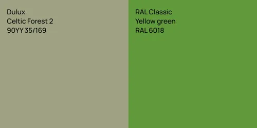 90YY 35/169 Celtic Forest 2 vs RAL 6018  Yellow green