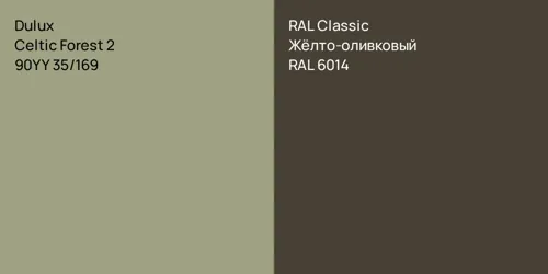 90YY 35/169 Celtic Forest 2 vs RAL 6014 Жёлто-оливковый