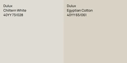 40YY 73/028 Chiltern White vs 40YY 65/061 Egyptian Cotton