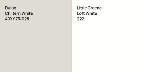 40YY 73/028 Chiltern White vs 222 Loft White