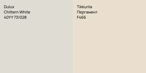 40YY 73/028 Chiltern White vs F466 Пергамент