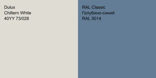 40YY 73/028 Chiltern White vs RAL 5014 Голубино-синий