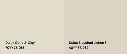 70YY 73/083 Cornish Clay vs 40YY 67/087 Bleached Lichen 3