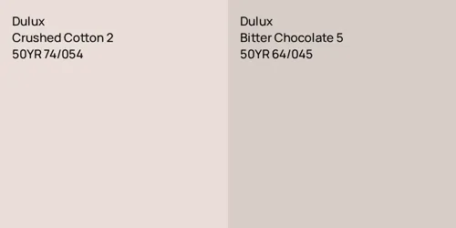 50YR 74/054 Crushed Cotton 2 vs 50YR 64/045 Bitter Chocolate 5