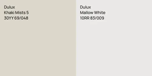 30YY 69/048 Khaki Mists 5 vs 10RR 83/009 Mallow White