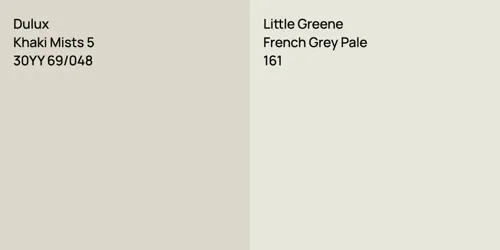 30YY 69/048 Khaki Mists 5 vs 161 French Grey Pale