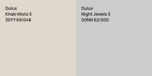 30YY 69/048 Khaki Mists 5 vs 00NN 62/000 Night Jewels 5