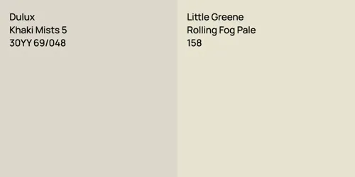 30YY 69/048 Khaki Mists 5 vs 158 Rolling Fog Pale