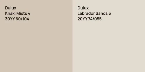 30YY 60/104 Khaki Mists 4 vs 20YY 74/055 Labrador Sands 6