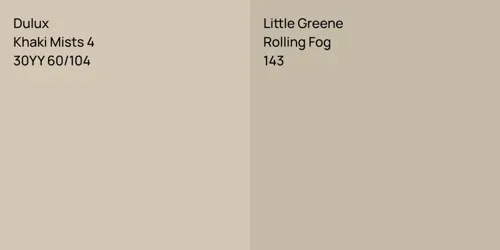 30YY 60/104 Khaki Mists 4 vs 143 Rolling Fog