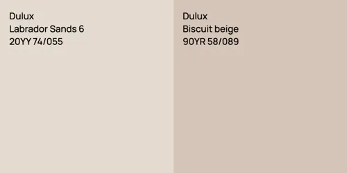 20YY 74/055 Labrador Sands 6 vs 90YR 58/089 Biscuit beige