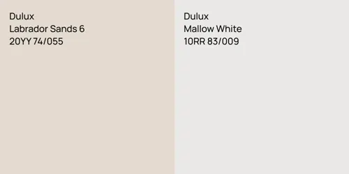 20YY 74/055 Labrador Sands 6 vs 10RR 83/009 Mallow White
