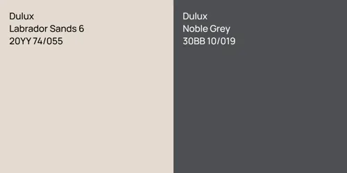 20YY 74/055 Labrador Sands 6 vs 30BB 10/019 Noble Grey