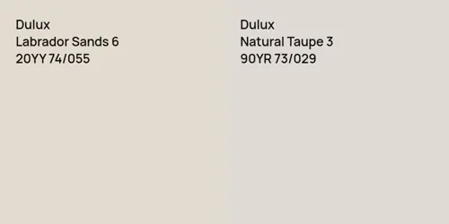 20YY 74/055 Labrador Sands 6 vs 90YR 73/029 Natural Taupe 3