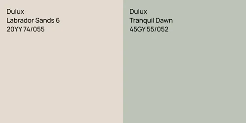20YY 74/055 Labrador Sands 6 vs 45GY 55/052 Tranquil Dawn