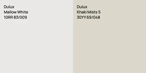 10RR 83/009 Mallow White vs 30YY 69/048 Khaki Mists 5