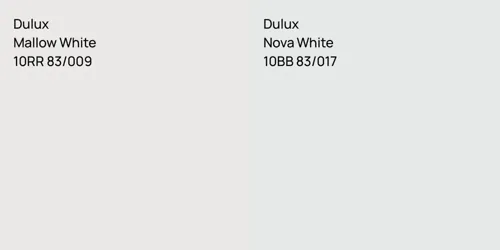 10RR 83/009 Mallow White vs 10BB 83/017 Nova White