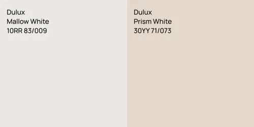 10RR 83/009 Mallow White vs 30YY 71/073 Prism White