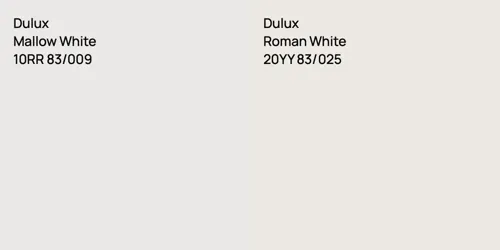 10RR 83/009 Mallow White vs 20YY 83/025 Roman White