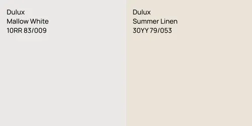 10RR 83/009 Mallow White vs 30YY 79/053 Summer Linen