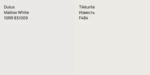 10RR 83/009 Mallow White vs F484 Известь