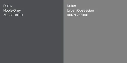 30BB 10/019 Noble Grey vs 00NN 25/000 Urban Obsession