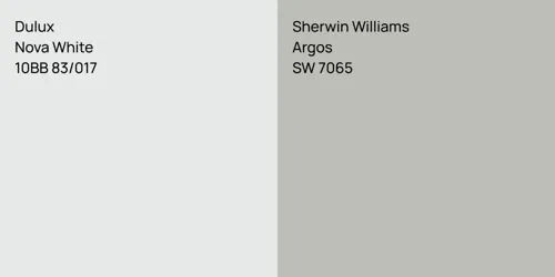 10BB 83/017 Nova White vs SW 7065 Argos