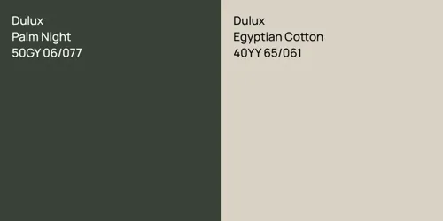 50GY 06/077 Palm Night vs 40YY 65/061 Egyptian Cotton