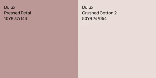 10YR 37/143 Pressed Petal vs 50YR 74/054 Crushed Cotton 2