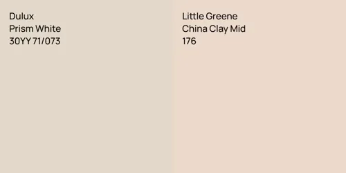 30YY 71/073 Prism White vs 176 China Clay Mid