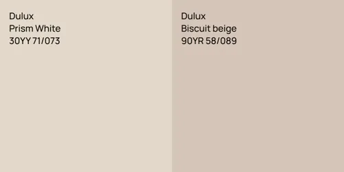 30YY 71/073 Prism White vs 90YR 58/089 Biscuit beige