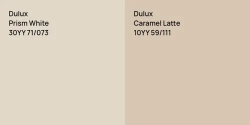 30YY 71/073 Prism White vs 10YY 59/111 Caramel Latte