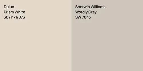 30YY 71/073 Prism White vs SW 7043 Wordly Gray