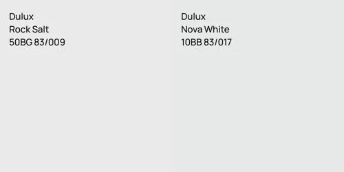 50BG 83/009 Rock Salt vs 10BB 83/017 Nova White