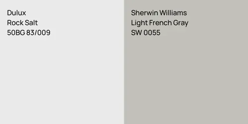 50BG 83/009 Rock Salt vs SW 0055 Light French Gray