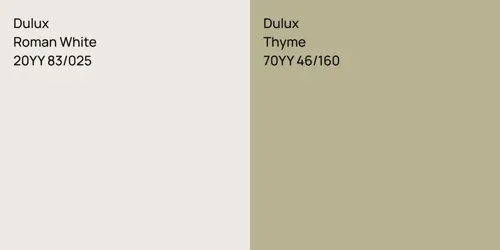 20YY 83/025 Roman White vs 70YY 46/160 Thyme