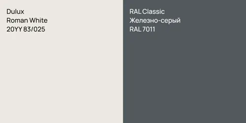 20YY 83/025 Roman White vs RAL 7011 Железно-серый