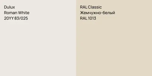 20YY 83/025 Roman White vs RAL 1013 Жемчужно-белый